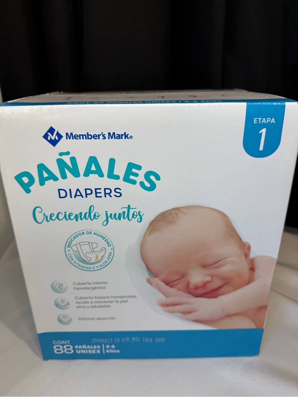 Member's Mark Pañales Diapers Size 1 - 88 Count - NEW BOX